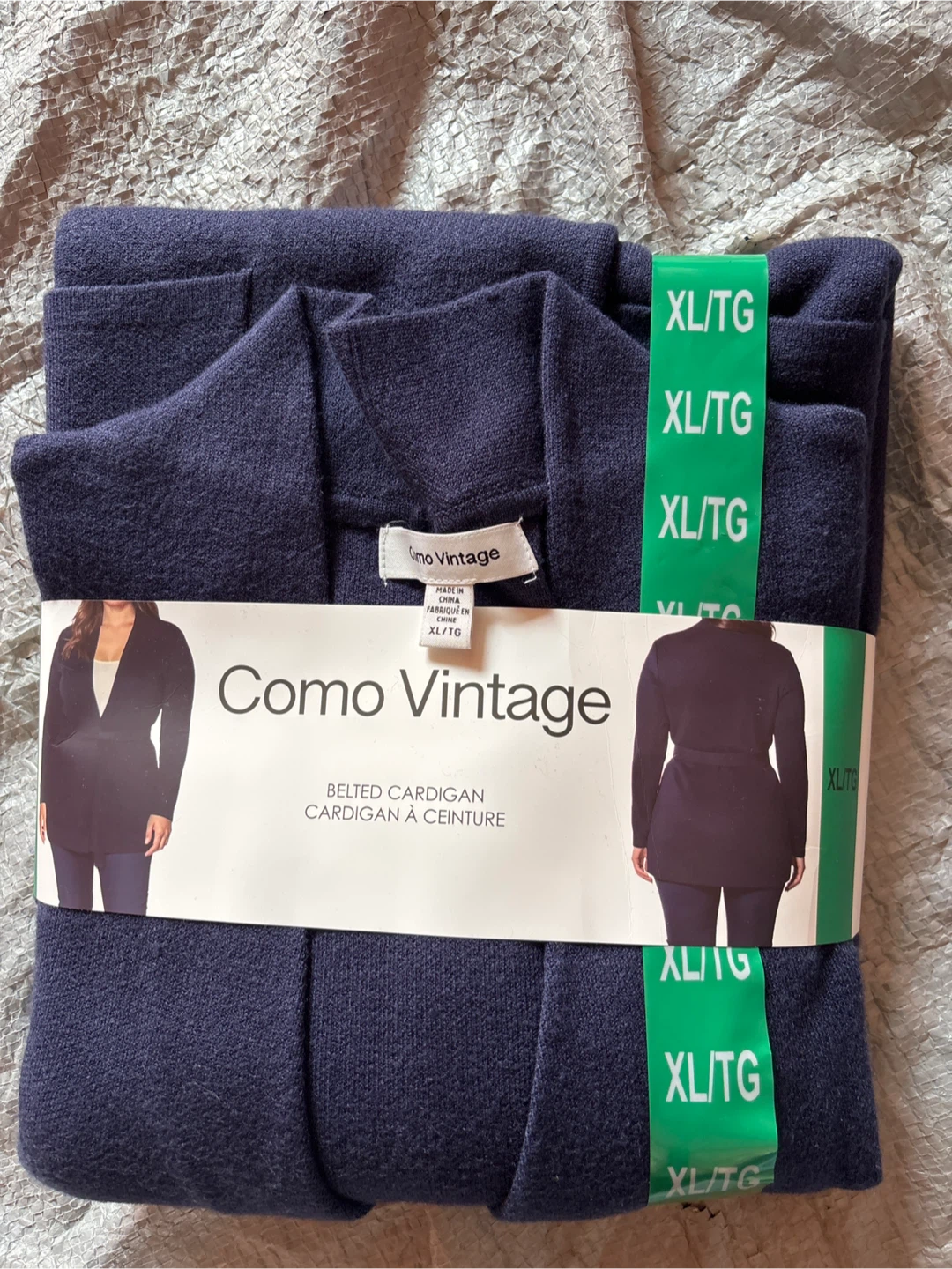 Como Vintage Belted Cardigan XL/TG