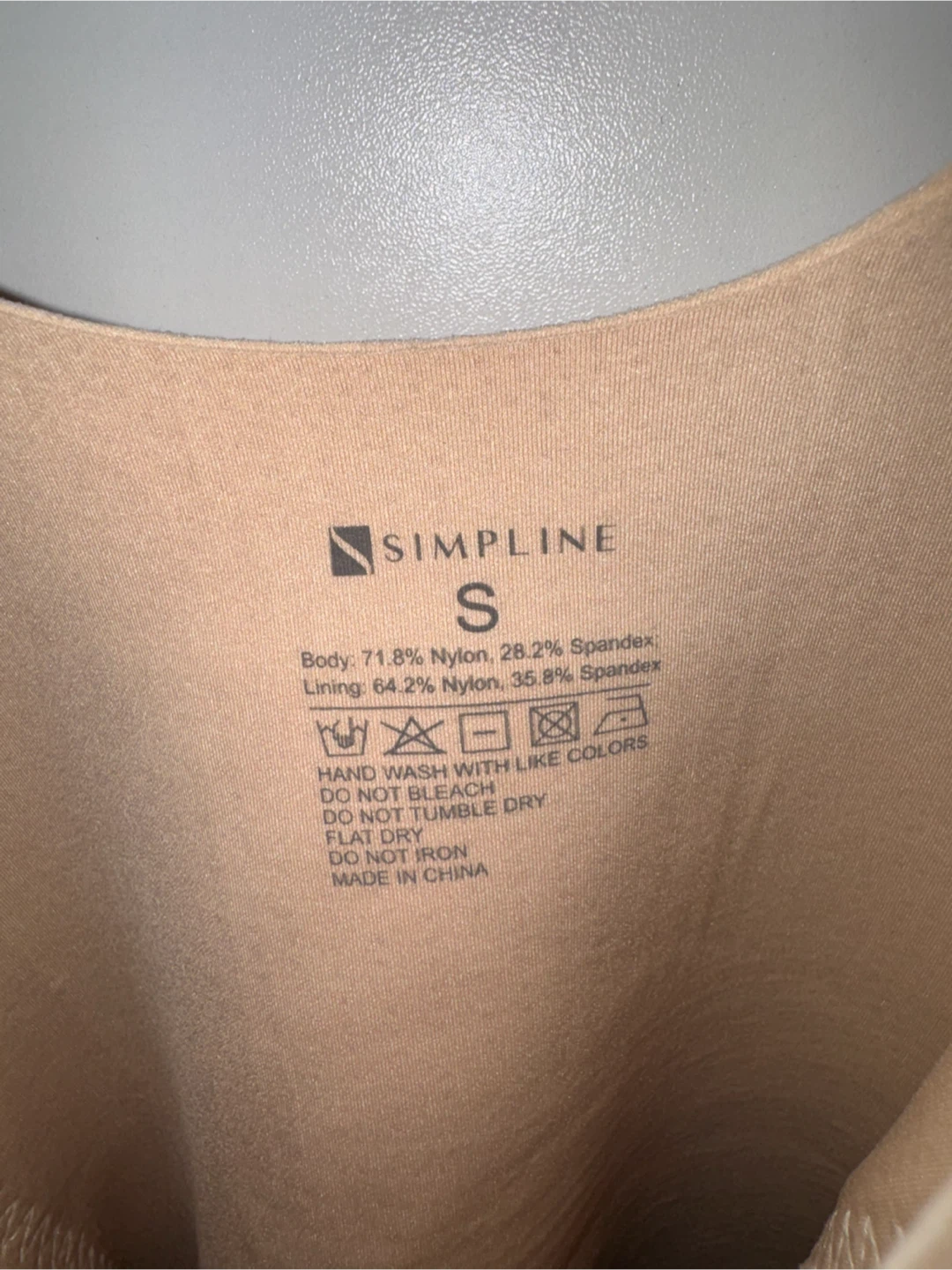Simpline Beige Bodysuit - Size S - photo 2