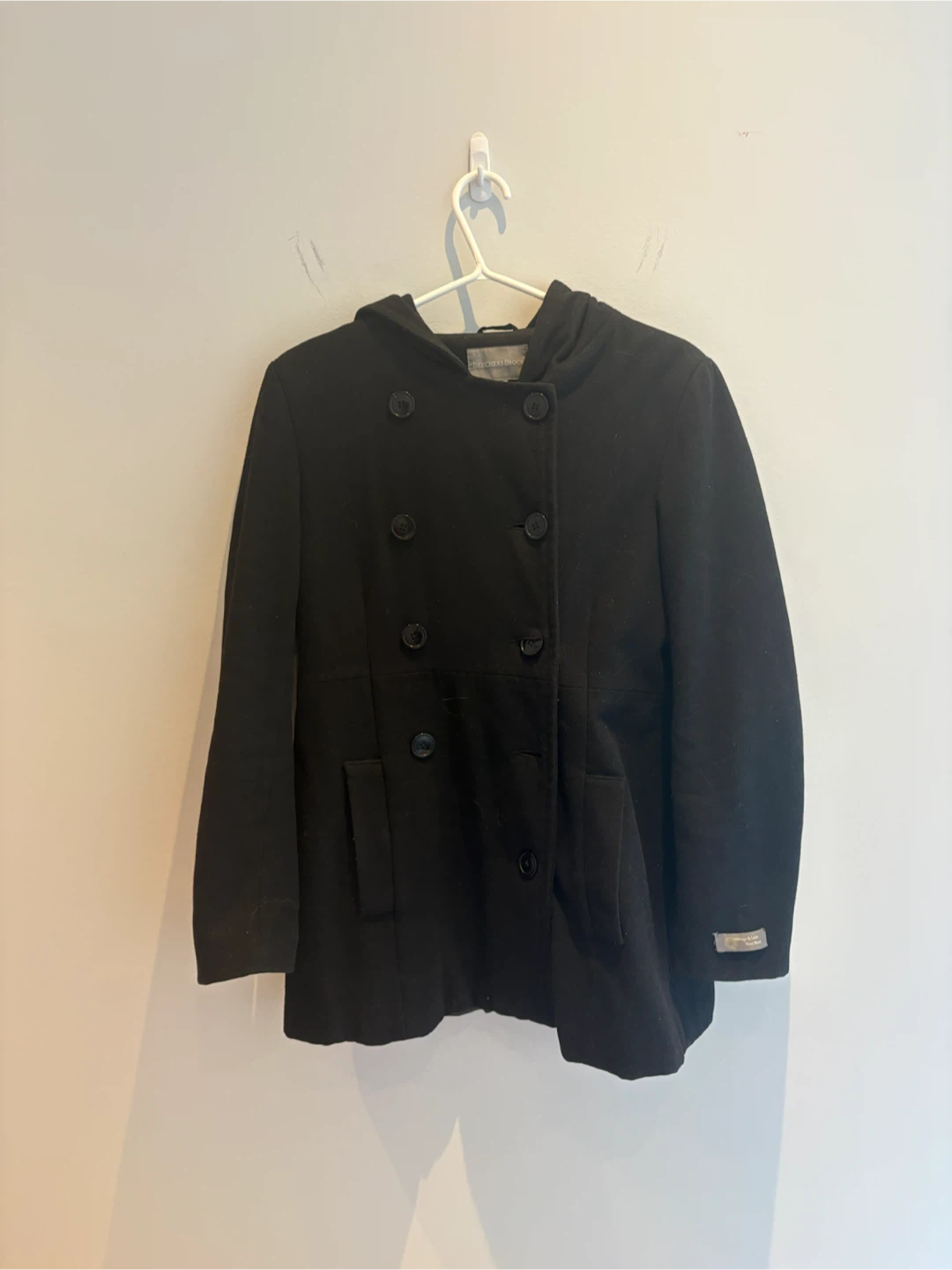 Beecher's Brook Black Wool Blend Coat