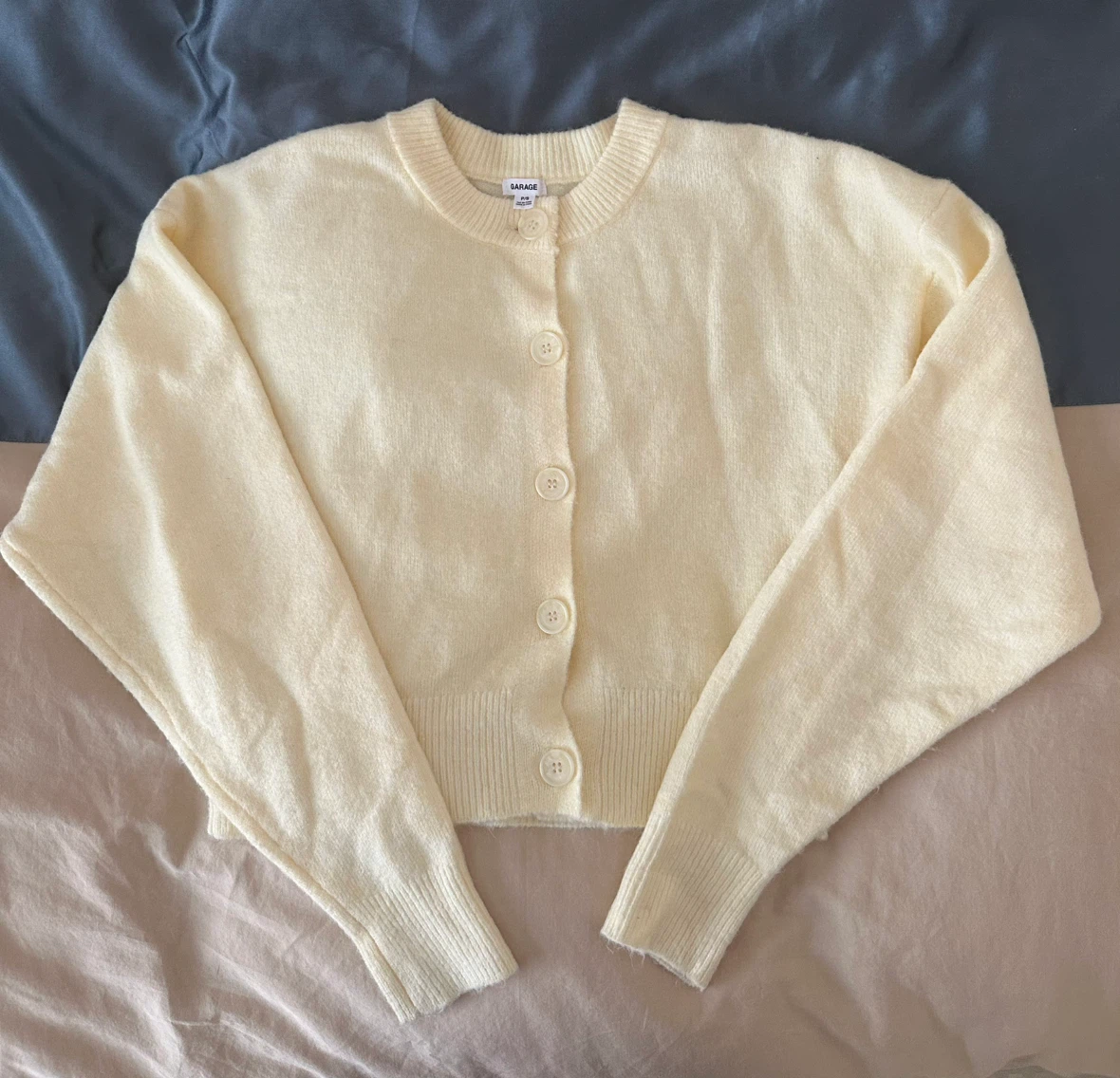 Garage Spongy Cardigan – Light Yellow