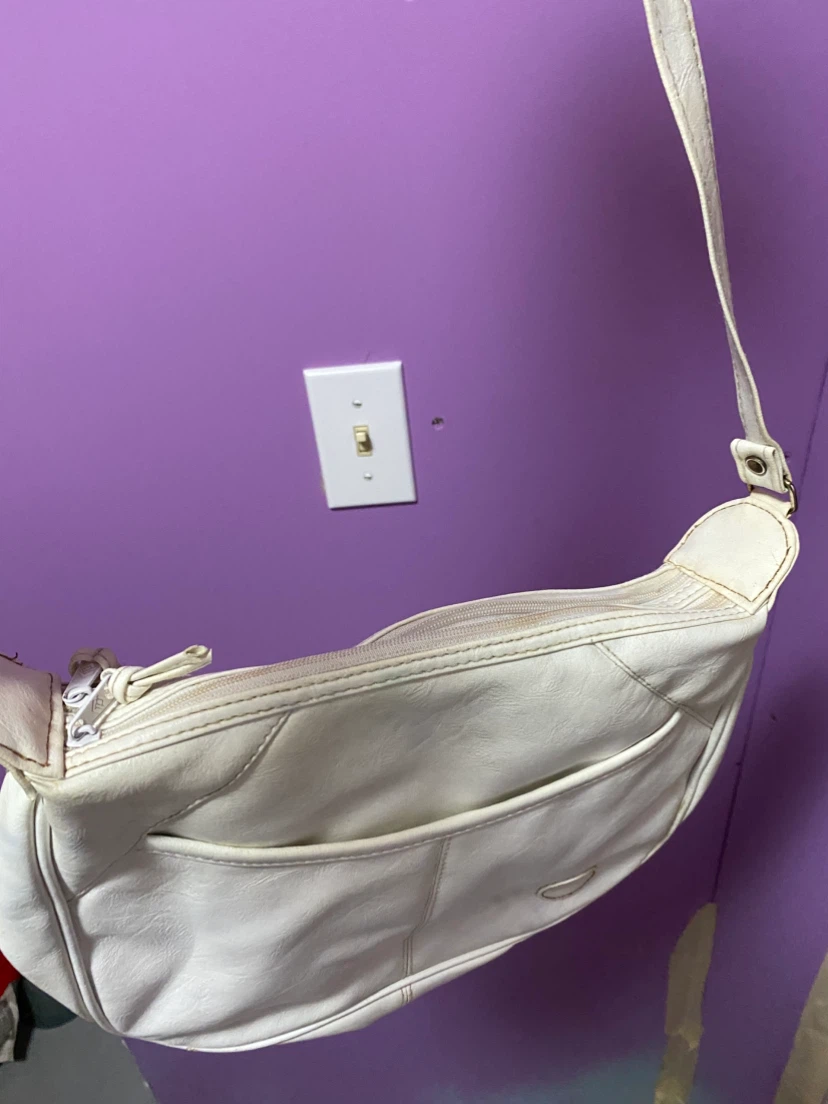 White Leather Shoulder Bag
