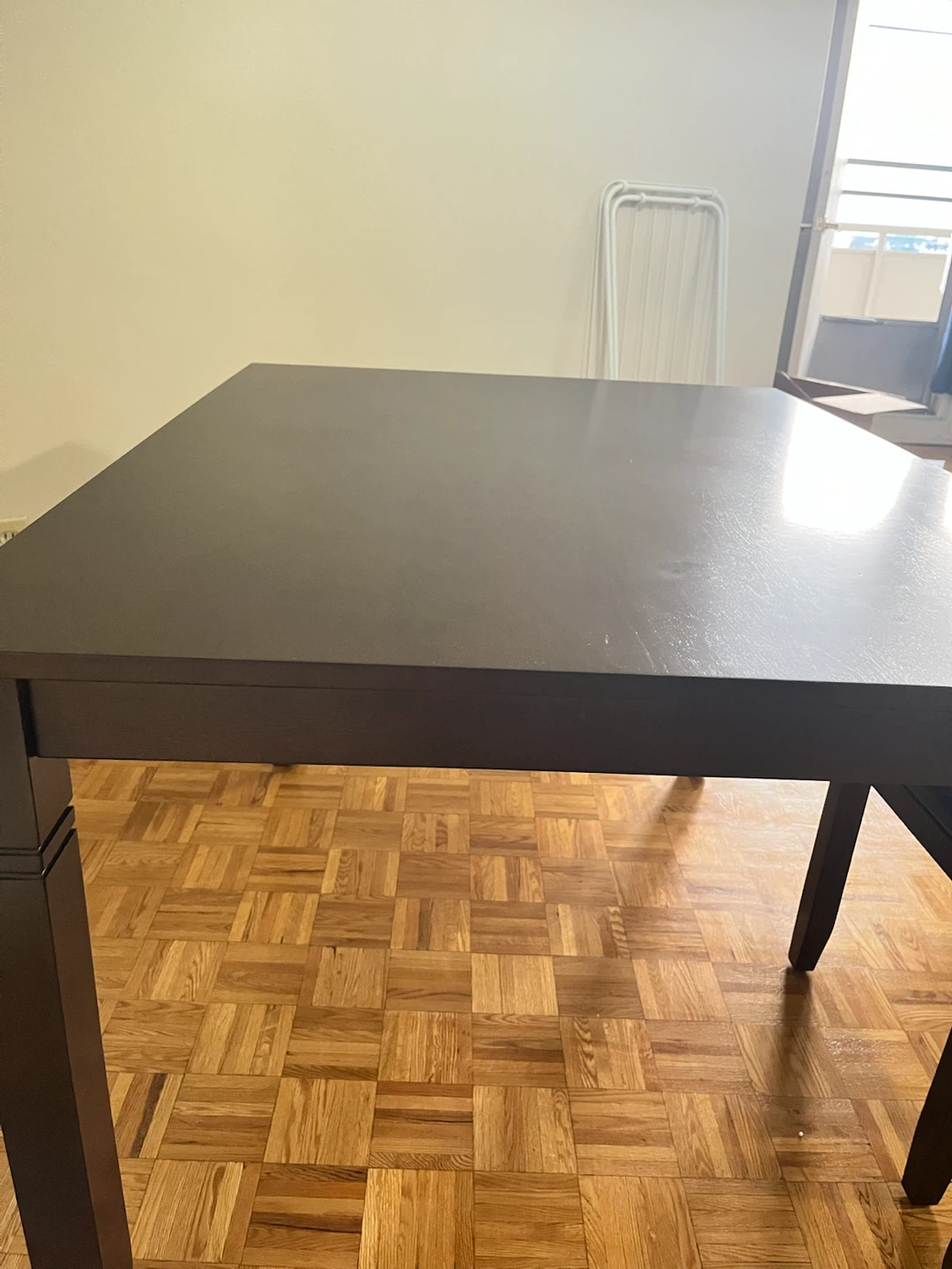Dark Hard Wood Dining Table and 4 Chairs Set - photo 2