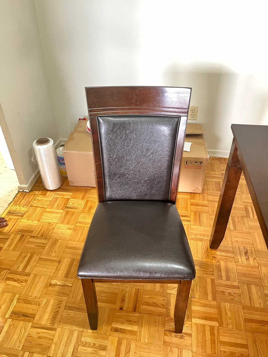 Dark Hard Wood Dining Table and 4 Chairs Set - photo 3
