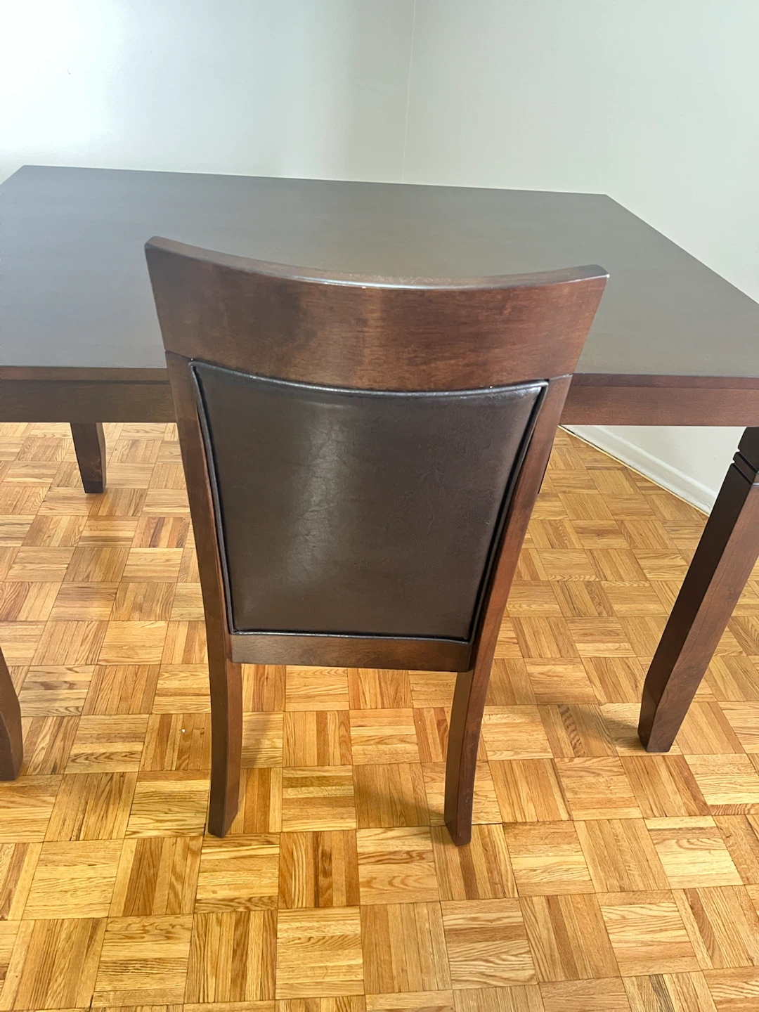 Dark Hard Wood Dining Table and 4 Chairs Set - photo 4