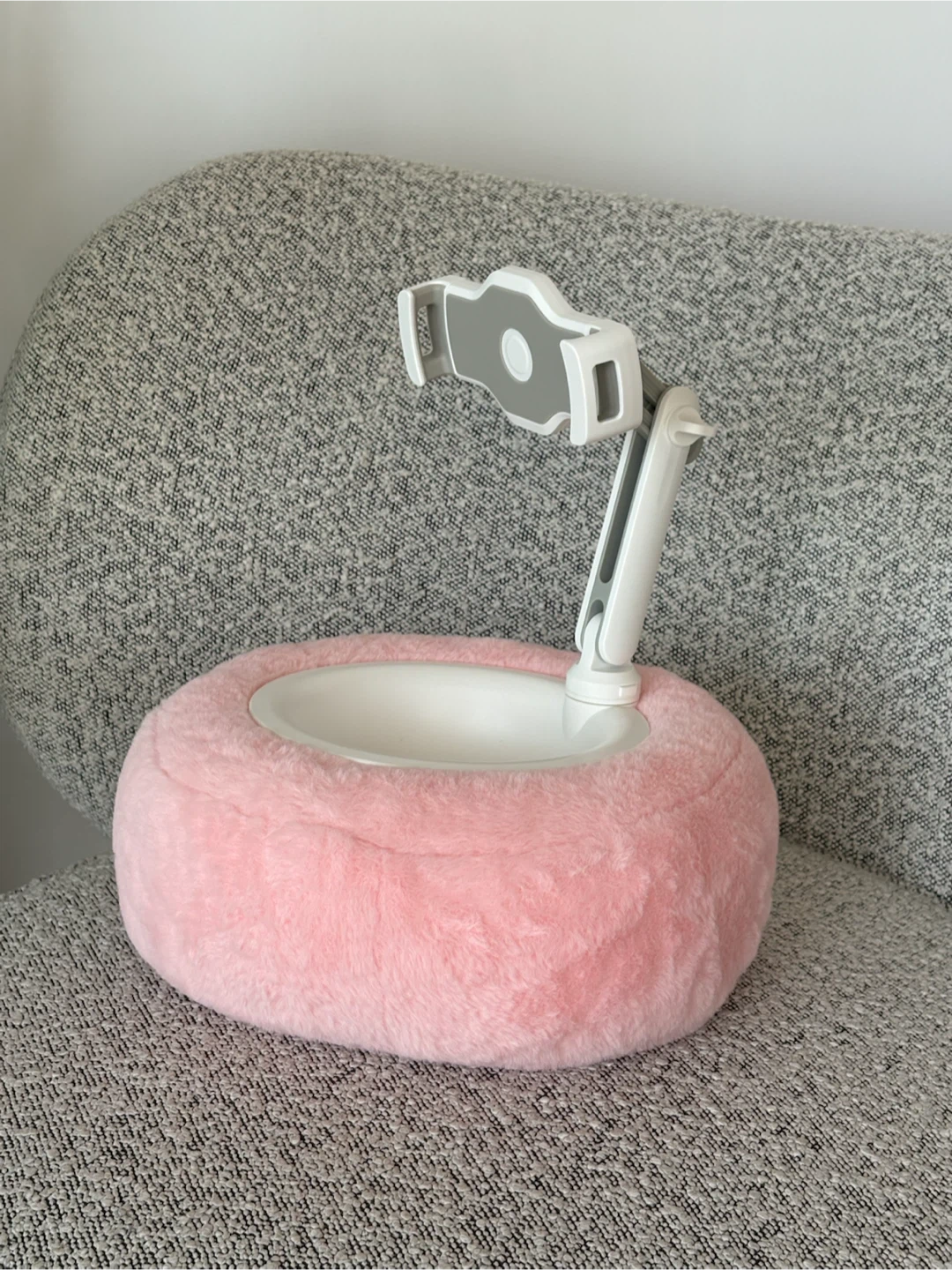 Pink Fluffy Phone Holder Stand