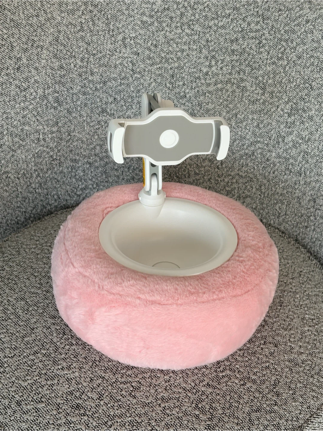 Pink Fluffy Phone Holder Stand - photo 2