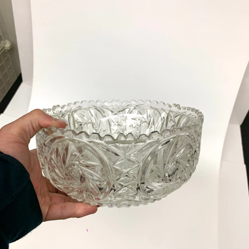 Crystal Glass Serving Bowl Decorative Dish Table Decor