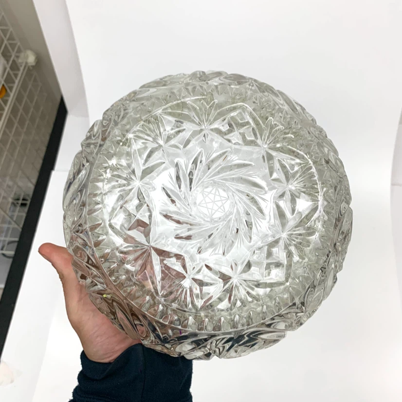 Crystal Glass Serving Bowl Decorative Dish Table Decor - photo 3