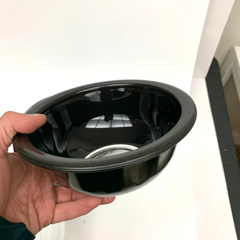 3 Glass Mixing Bowls Kitchen Serving Bowl Set Black White Baking - photo 3