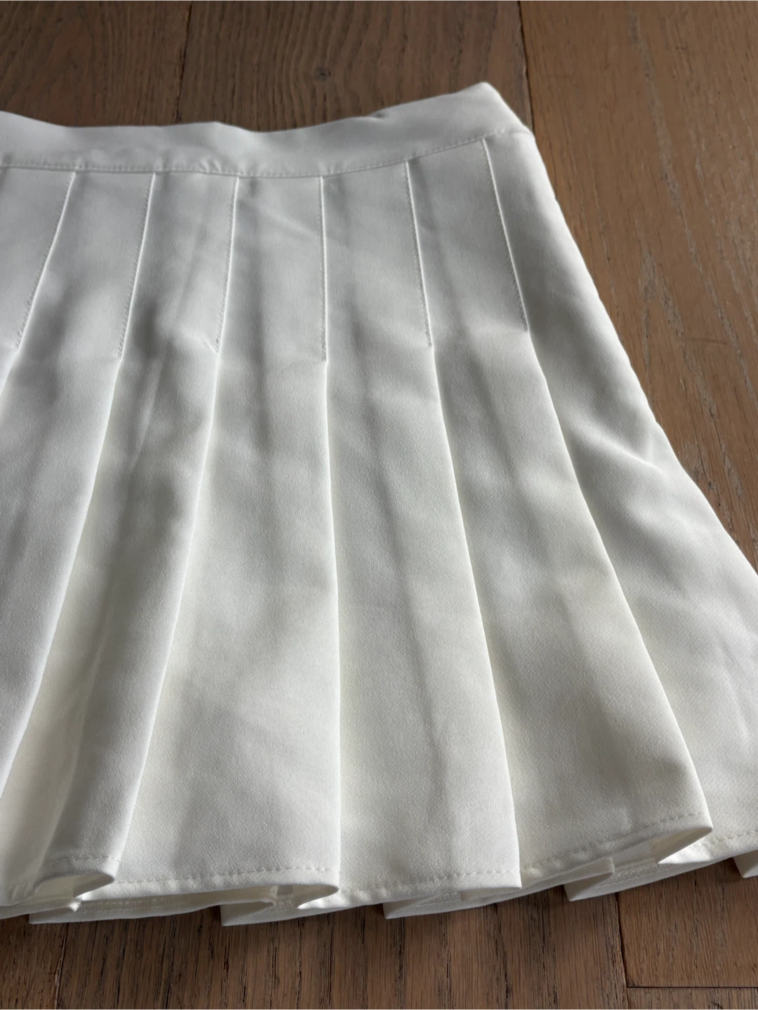 White Pleated Skirt with Built-in Shorts - photo 2