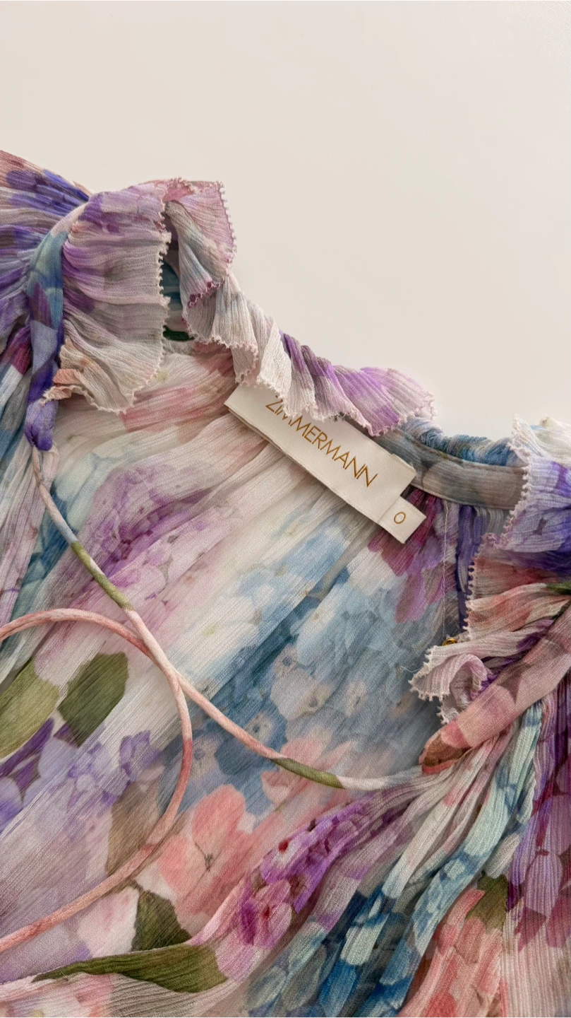 Zimmermann Floral Blouse / Top — Size 0 — 100% Viscose