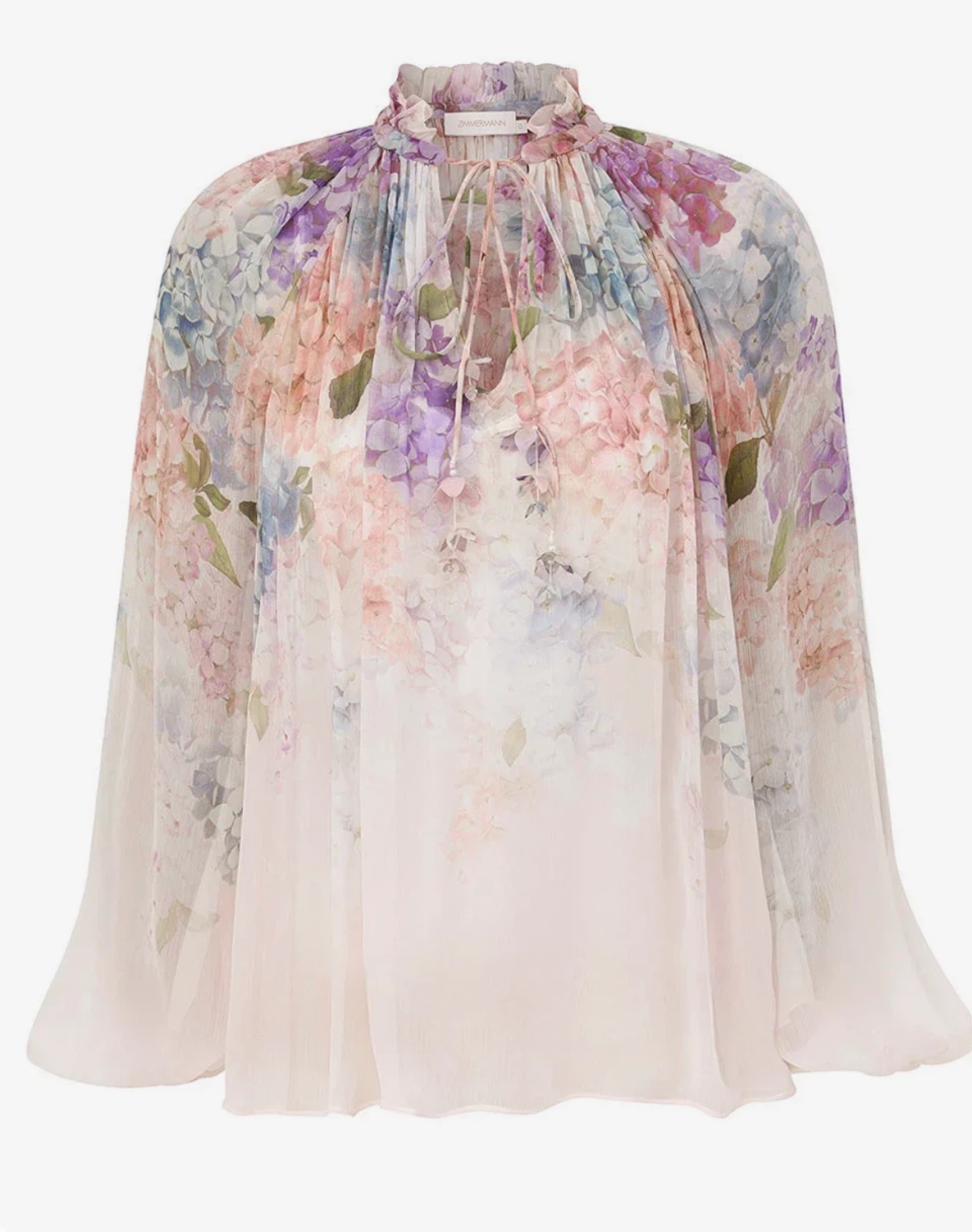 Zimmermann Floral Blouse / Top — Size 0 — 100% Viscose - photo 4