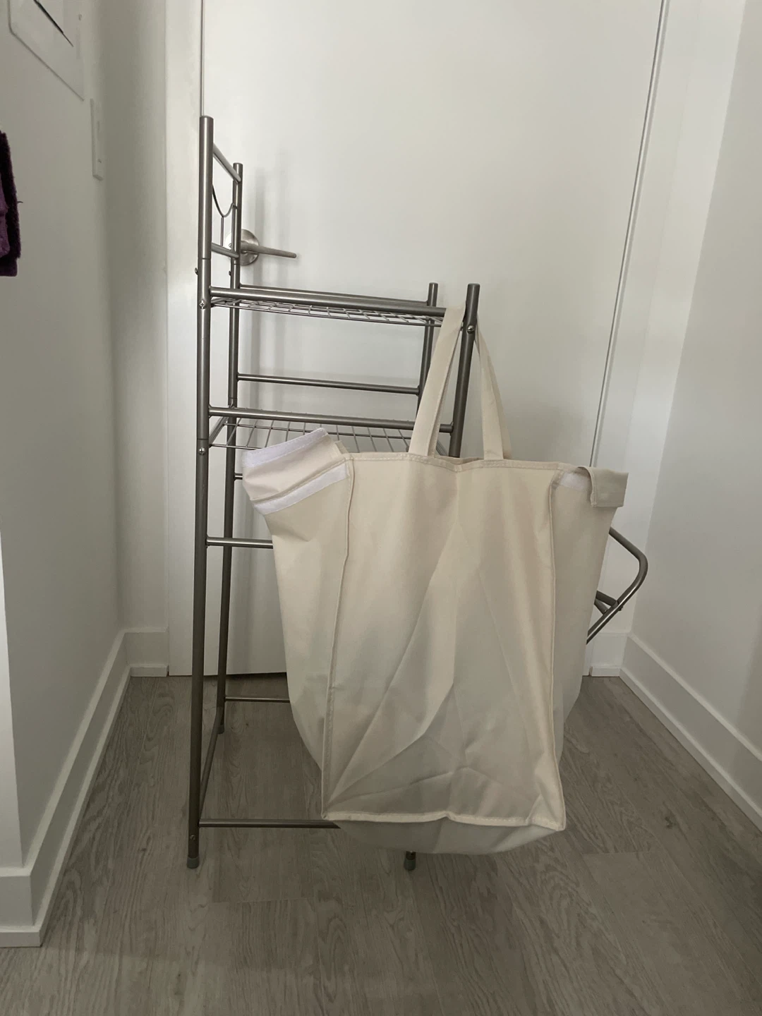Metal Laundry Hamper with Shelves - photo 4