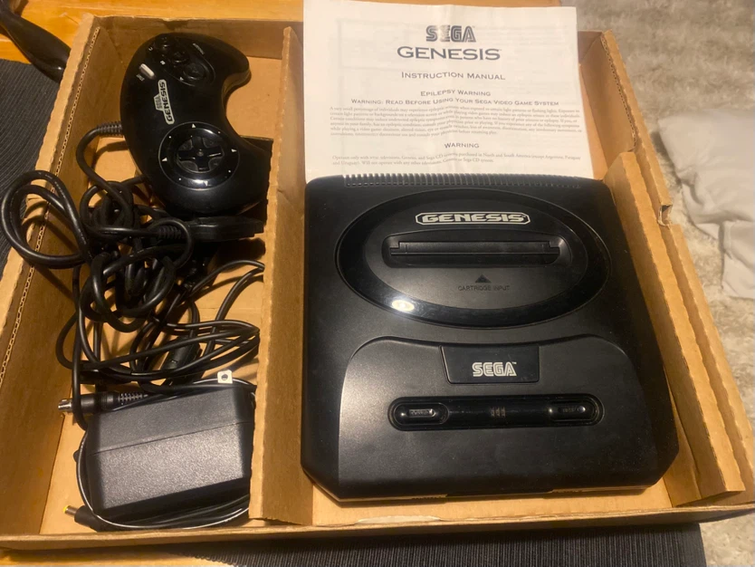 SEGA Genesis Console System in box with controllers and cables - photo 2