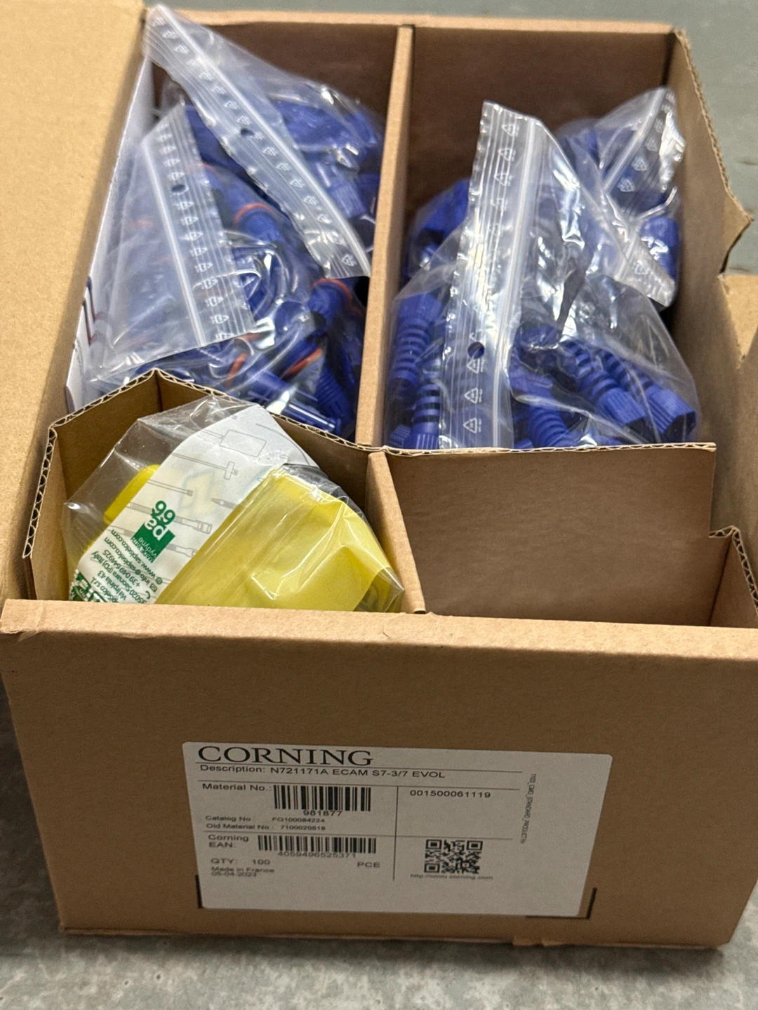 Box of 100 Corning N721171A ECAM S7-3/7 EVOL Connectors - photo 3