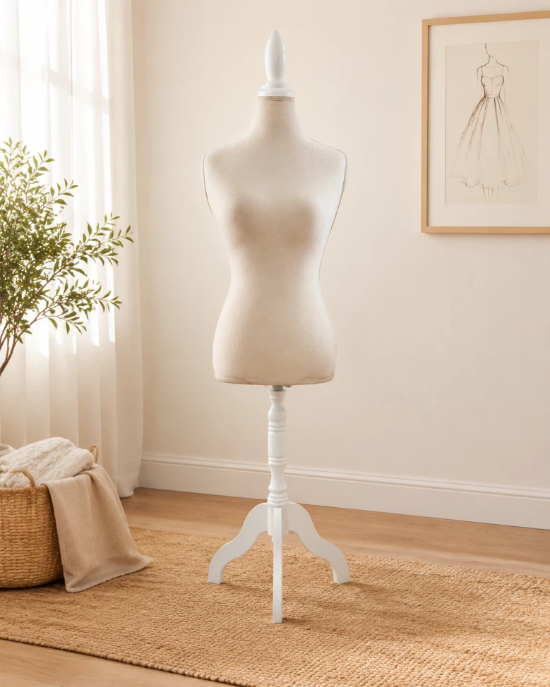 Female Dress form with Tripod Base