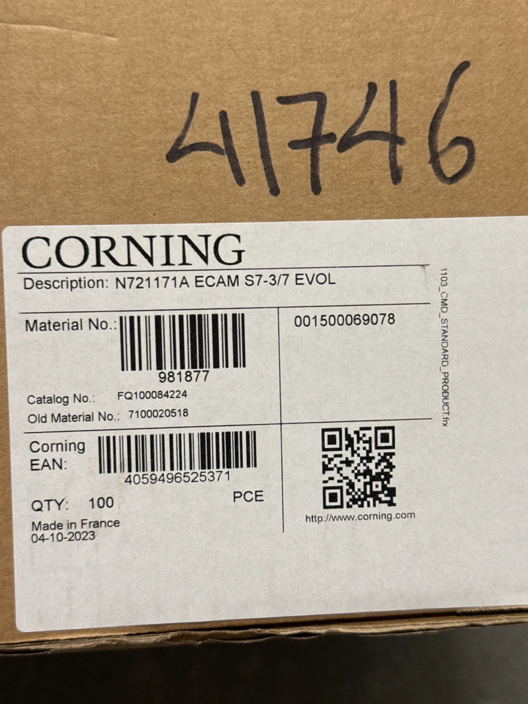 Box of 100 Corning N721171A ECAM S7-3/7 EVOL Connectors - photo 3