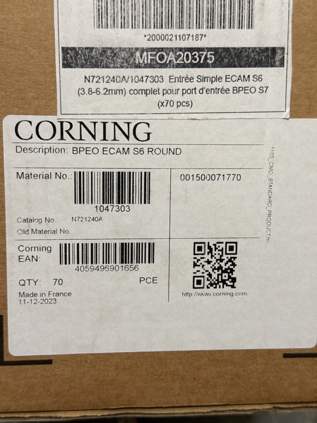 Corning BPEO ECAM S6 Round Connectors (50 pcs) - photo 2