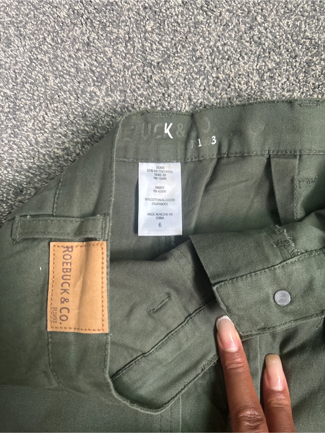 Green Wide Leg Cargo Pants - photo 2
