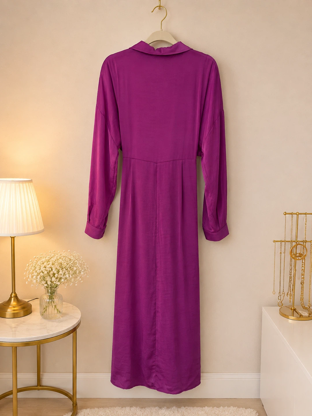 Steve Madden Purple Button-Up Midi Dress Size 10 - photo 3
