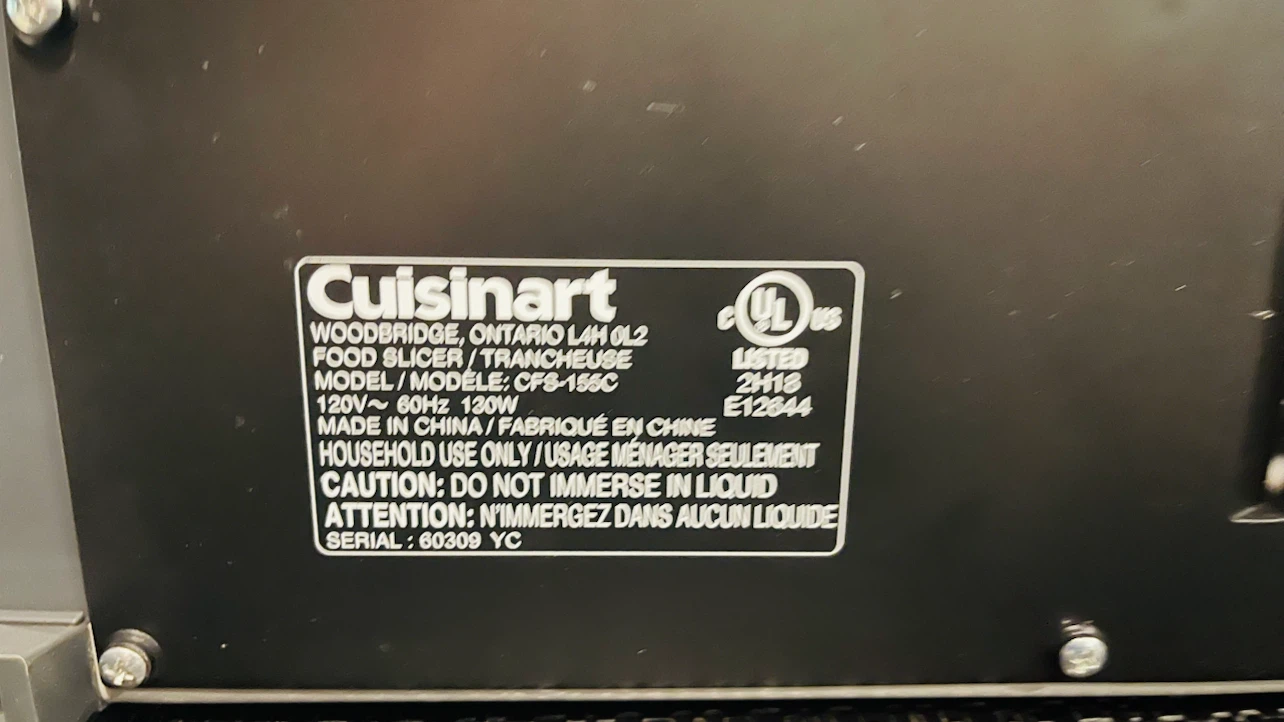 Cuisinart Food Slicer CFS-155C - photo 4