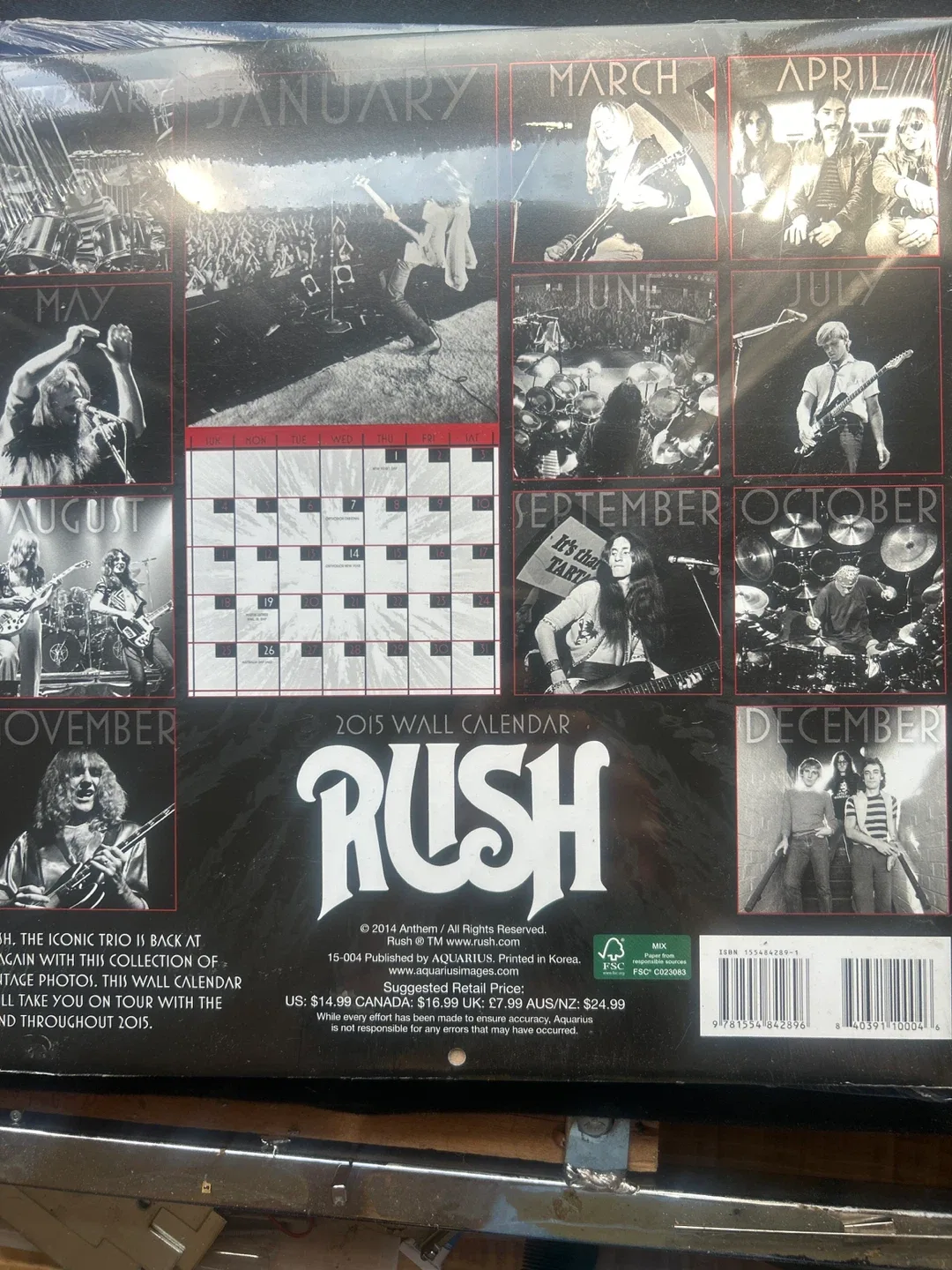 2015 Rush Wall Calendar - photo 2