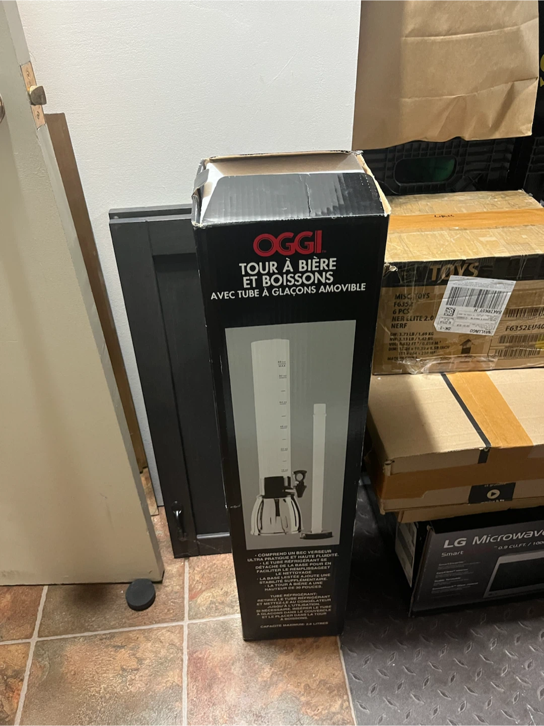 OGGI Beer and Beverage Tower with Removable Ice Tube
