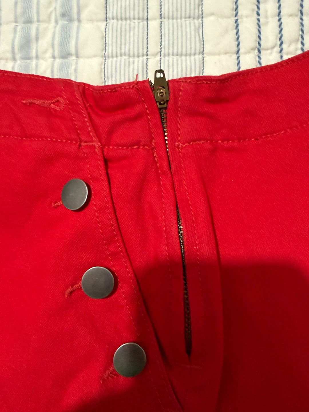 Banana Republic Red Button-Front Skirt Size 4