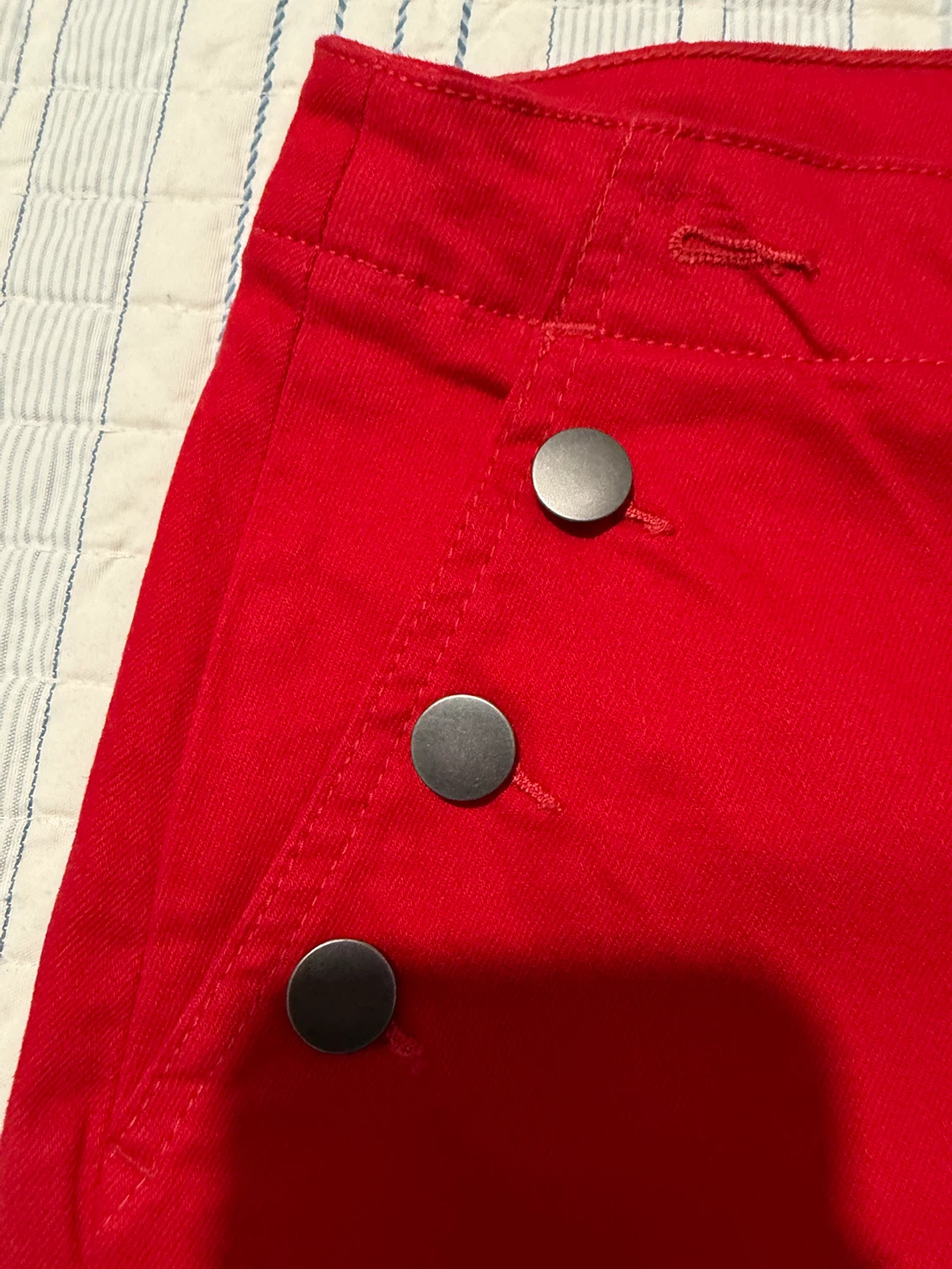 Banana Republic Red Button-Front Skirt Size 4 - photo 2