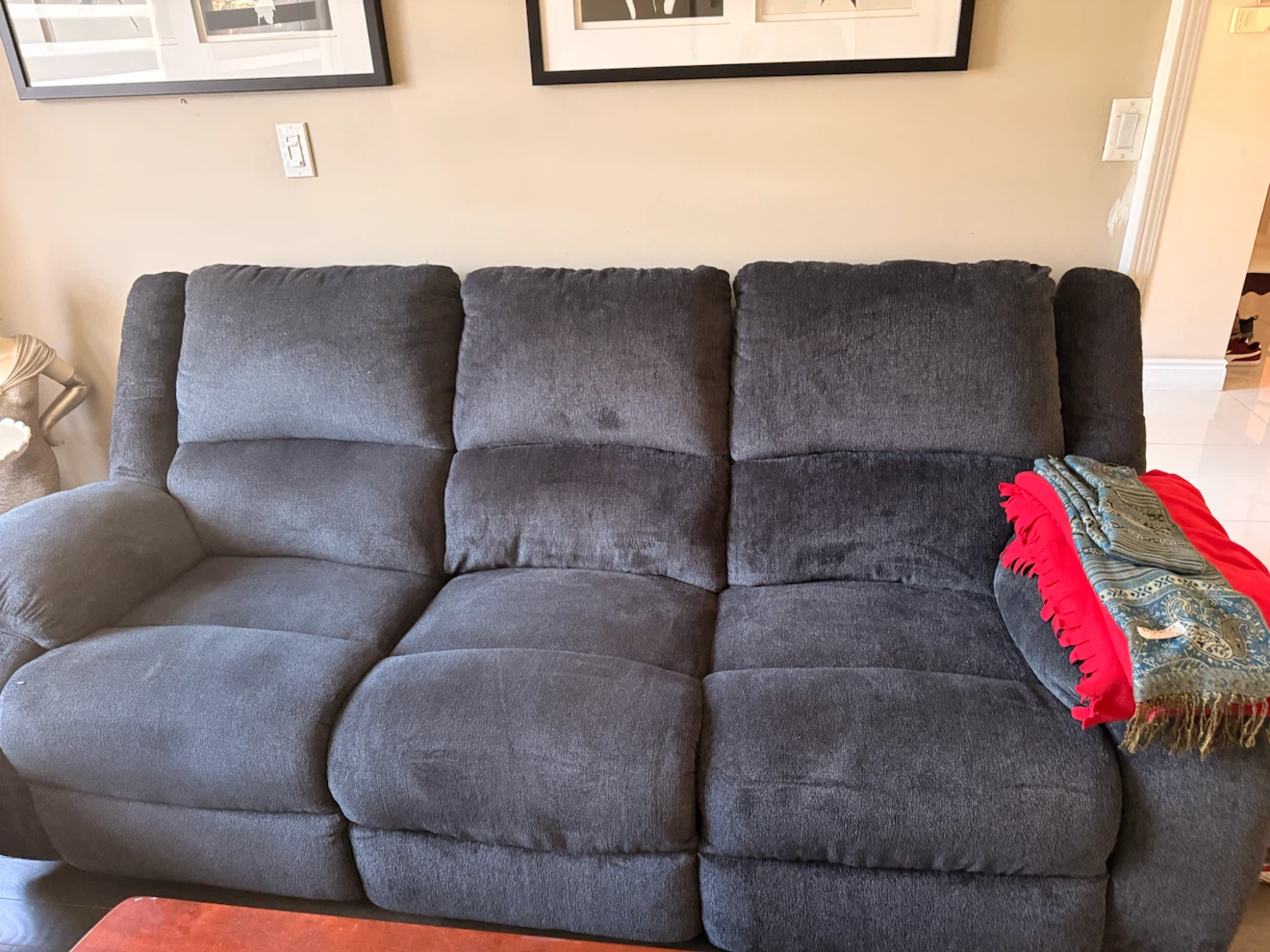 Ashley Draycoll Reclining Sofa – New Foam & cushion - photo 3