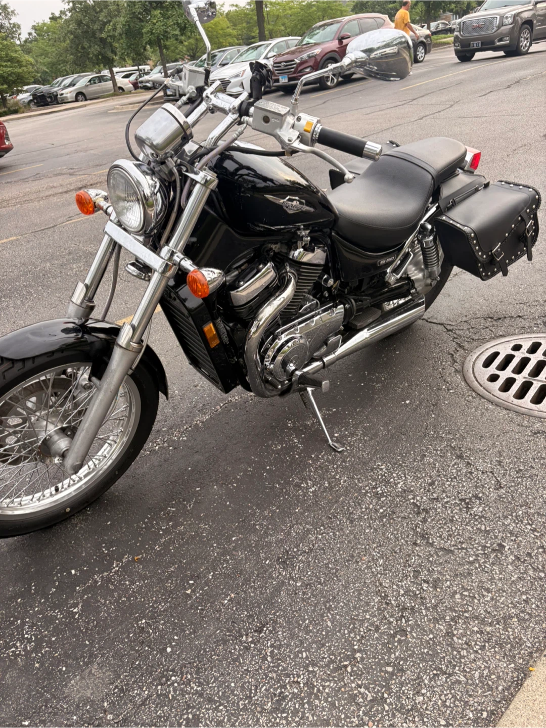 Black Suzuki Boulevard S50 Motorcycle - photo 2