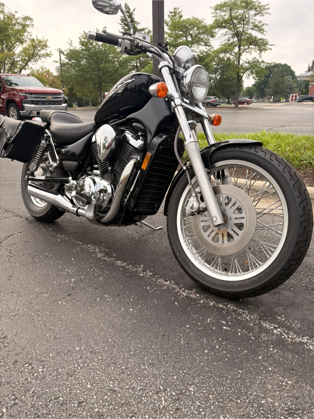 Black Suzuki Boulevard S50 Motorcycle - photo 3