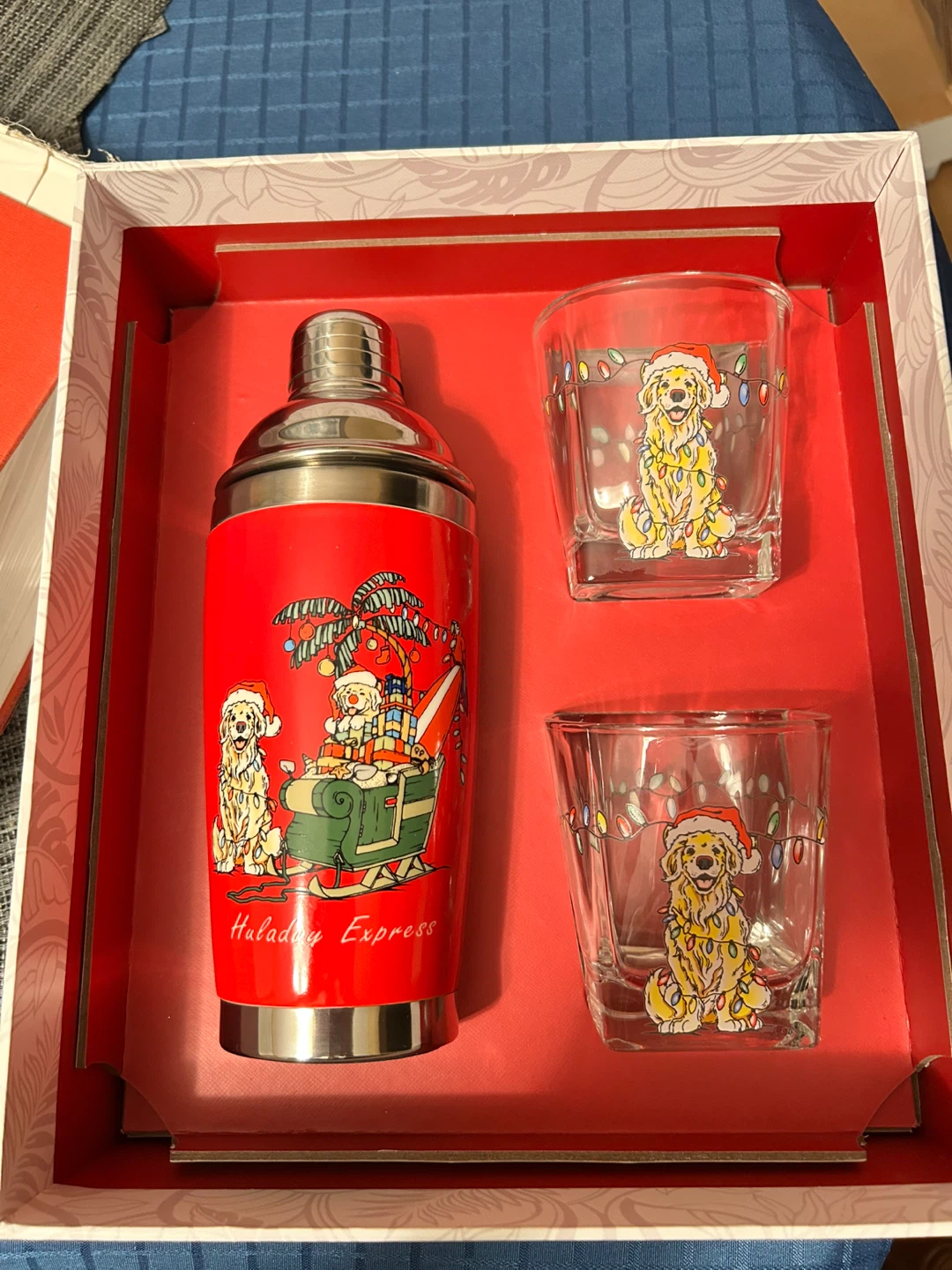 Tommy Bahama HULADAY EXPRESS Cocktail Set Shaker and 2 Glasses - photo 3