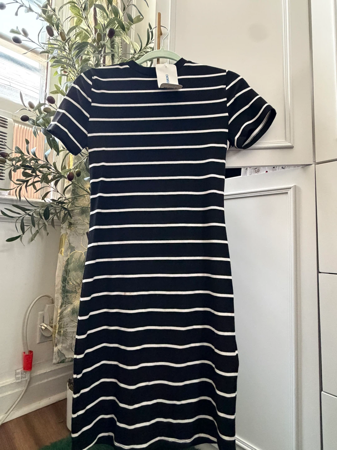 LC Waikiki Striped Knit Dress - Black/White - photo 2