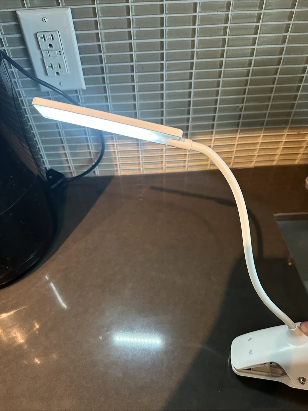 White Clip-On LED Desk / Bed Lamp - photo 2