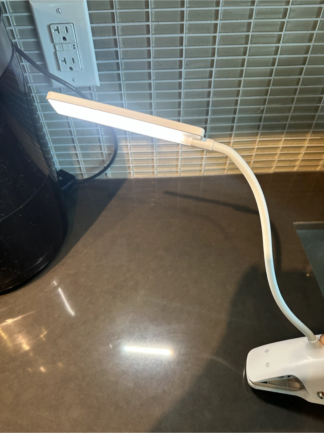 White Clip-On LED Desk / Bed Lamp - photo 3