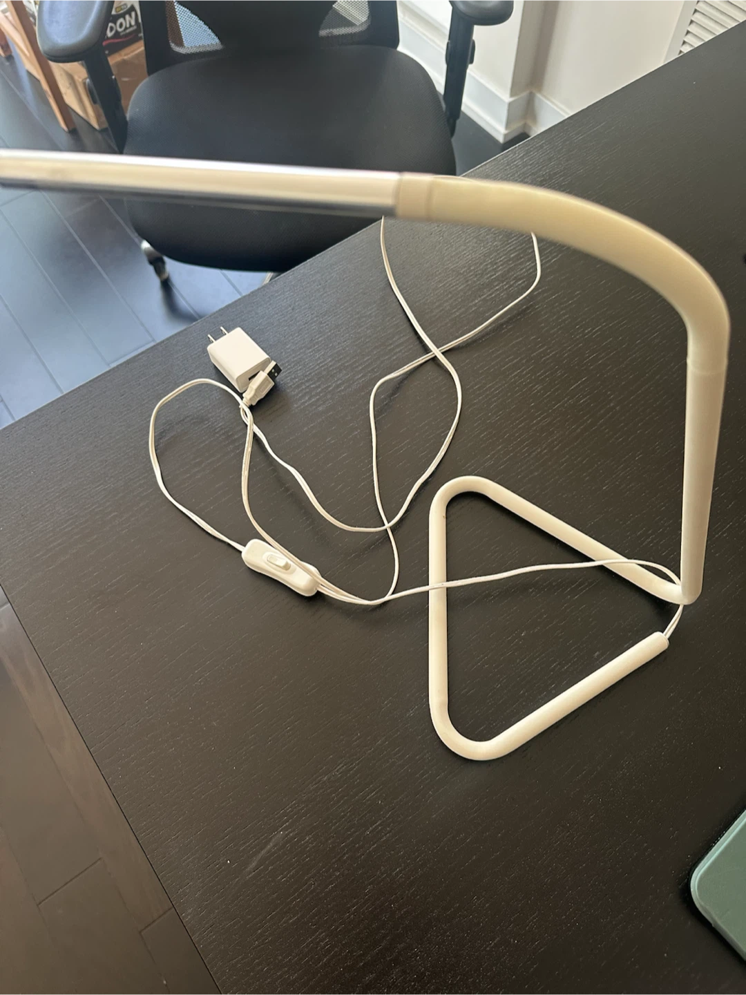 White LED Desk Lamp with Power Adapter