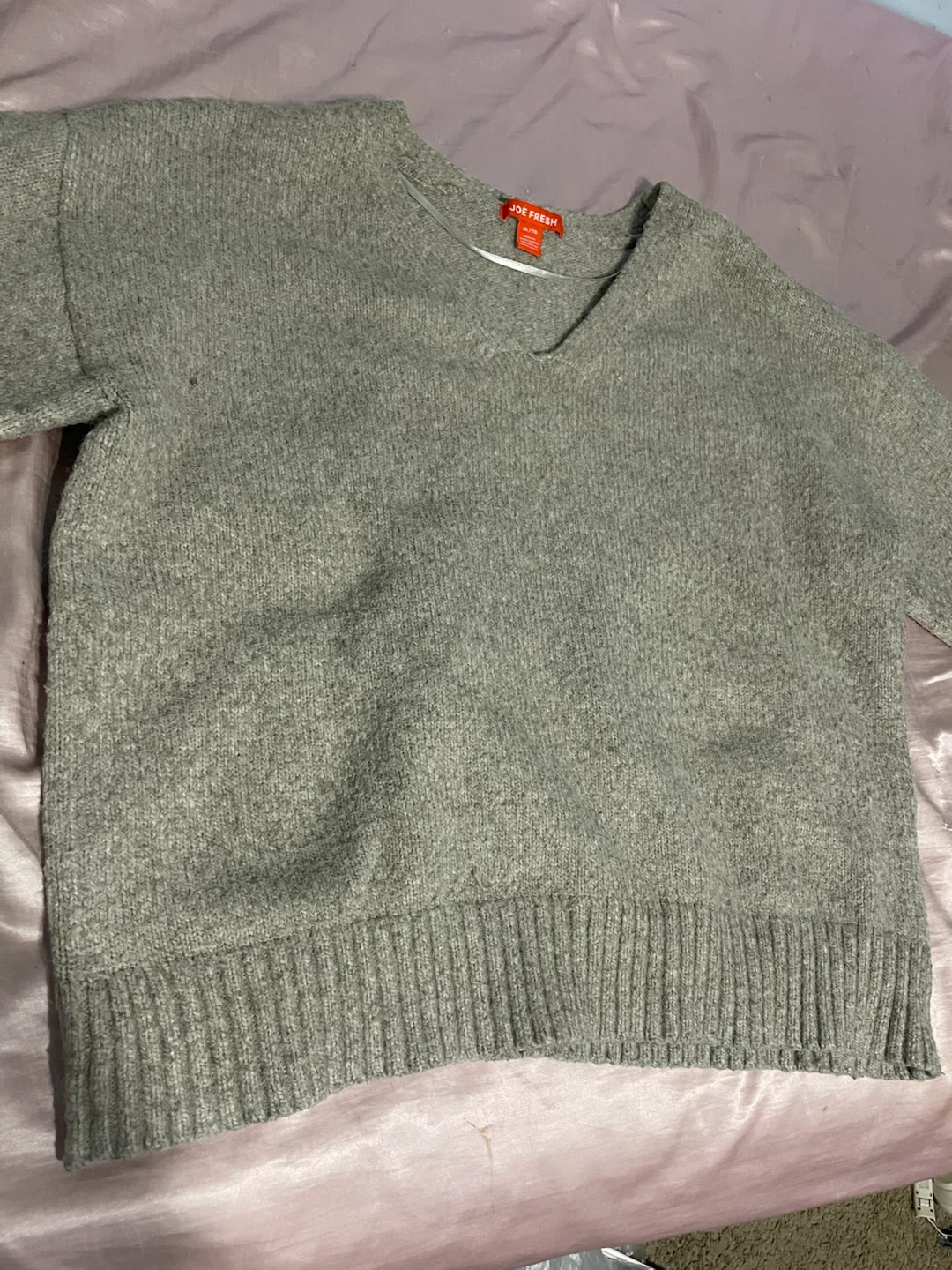 Joe Fresh Grey V-Neck Sweater - photo 2