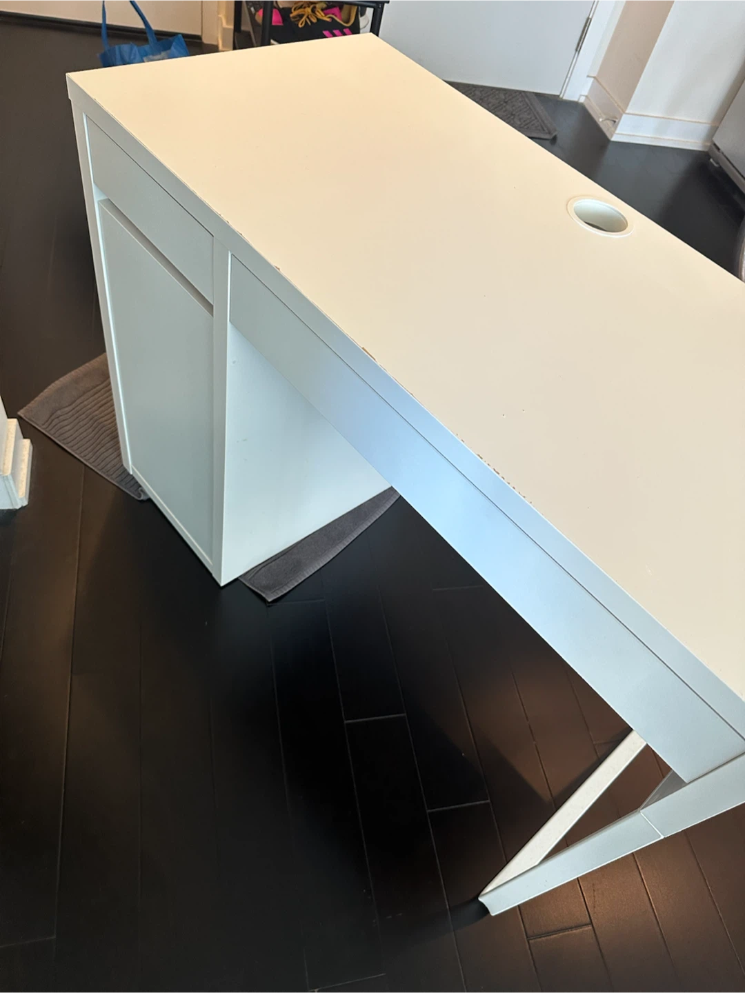 White Desk with Drawers