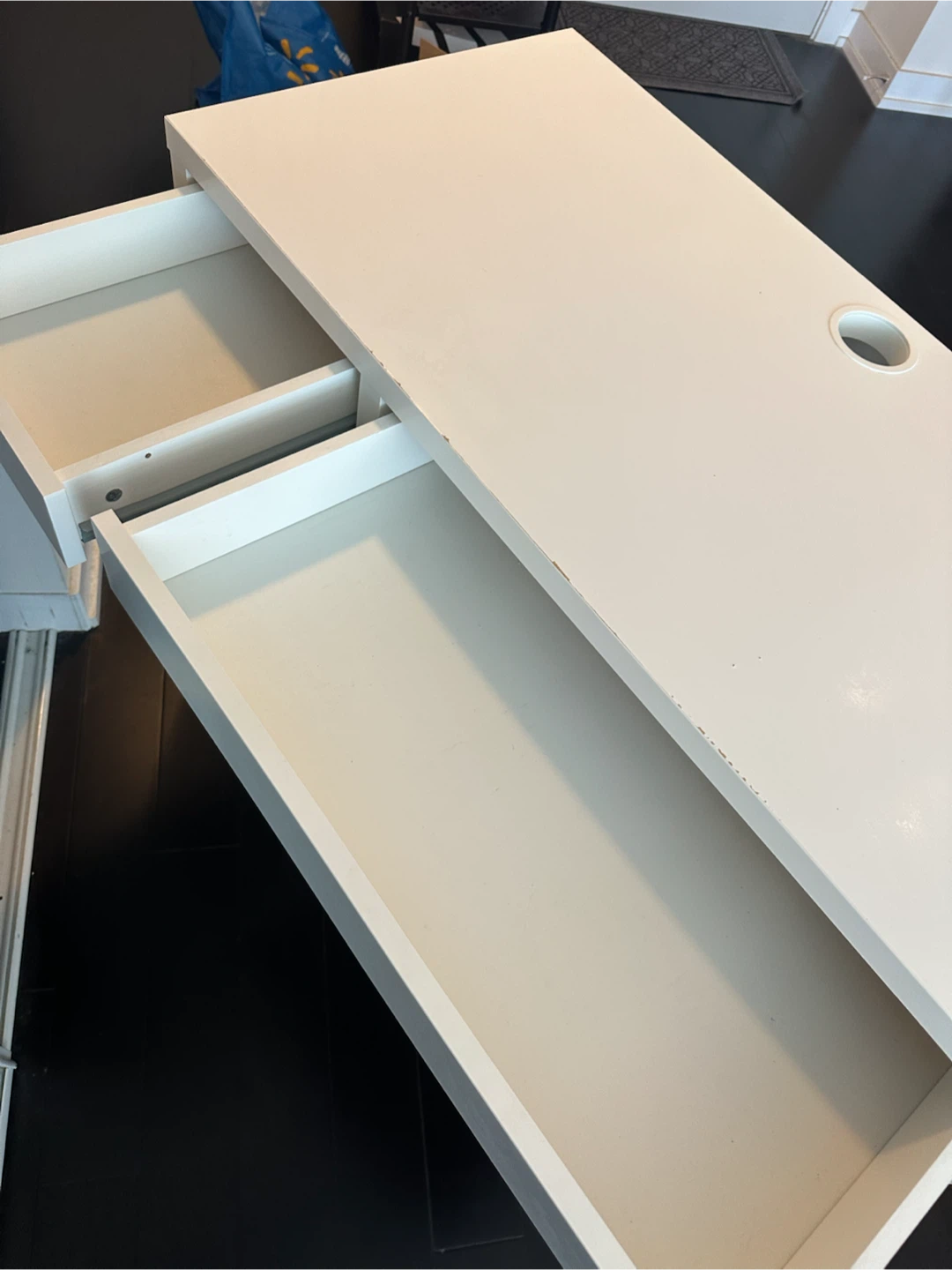 White Desk with Drawers - photo 2