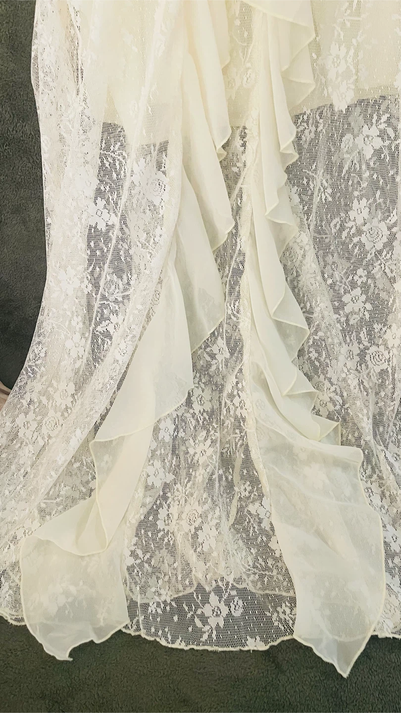 Cream Lace Halter Neck Dress - photo 4