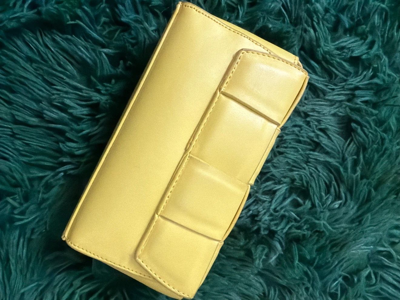 Yellow Woven Clutch/Crossbody Bag - photo 2