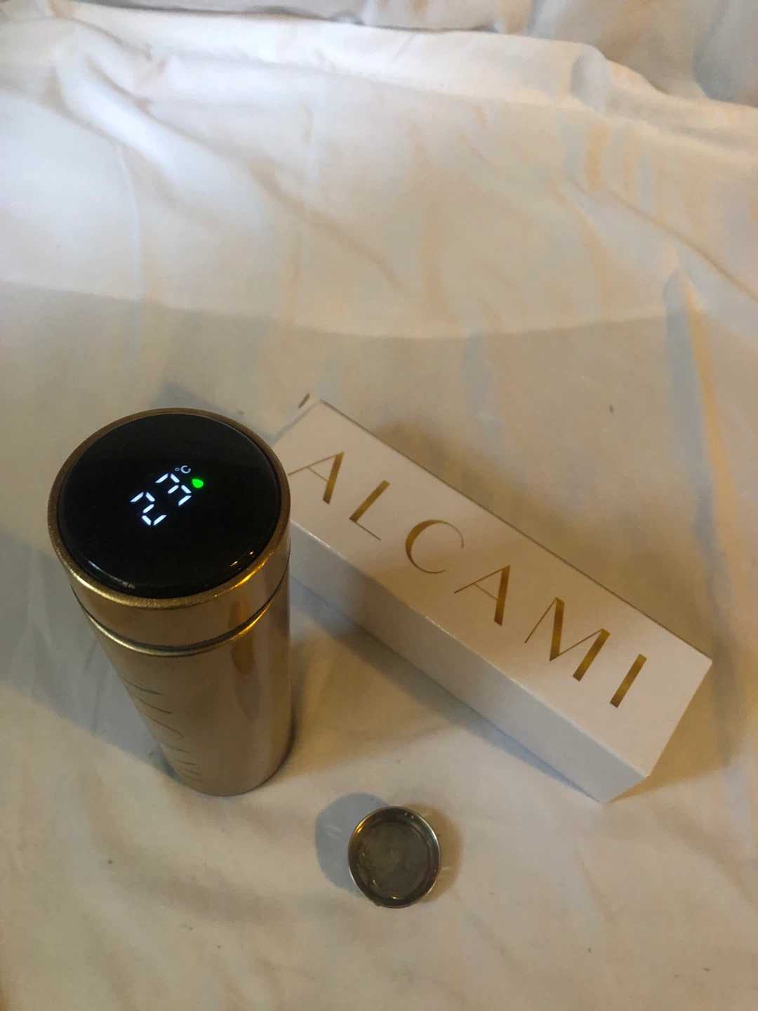 ALCAMI Smart Water Bottle with Temperature Display