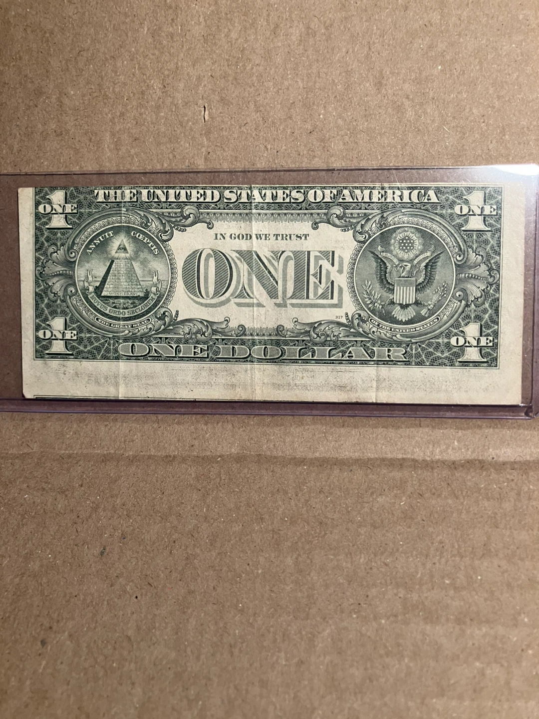 1 DOLLAR BILL MISS CUT