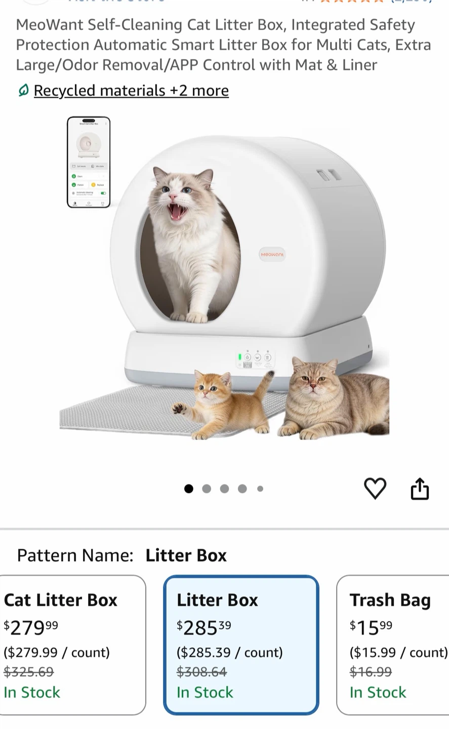 MeoWant Smart Self-Cleaning Cat Litter Box