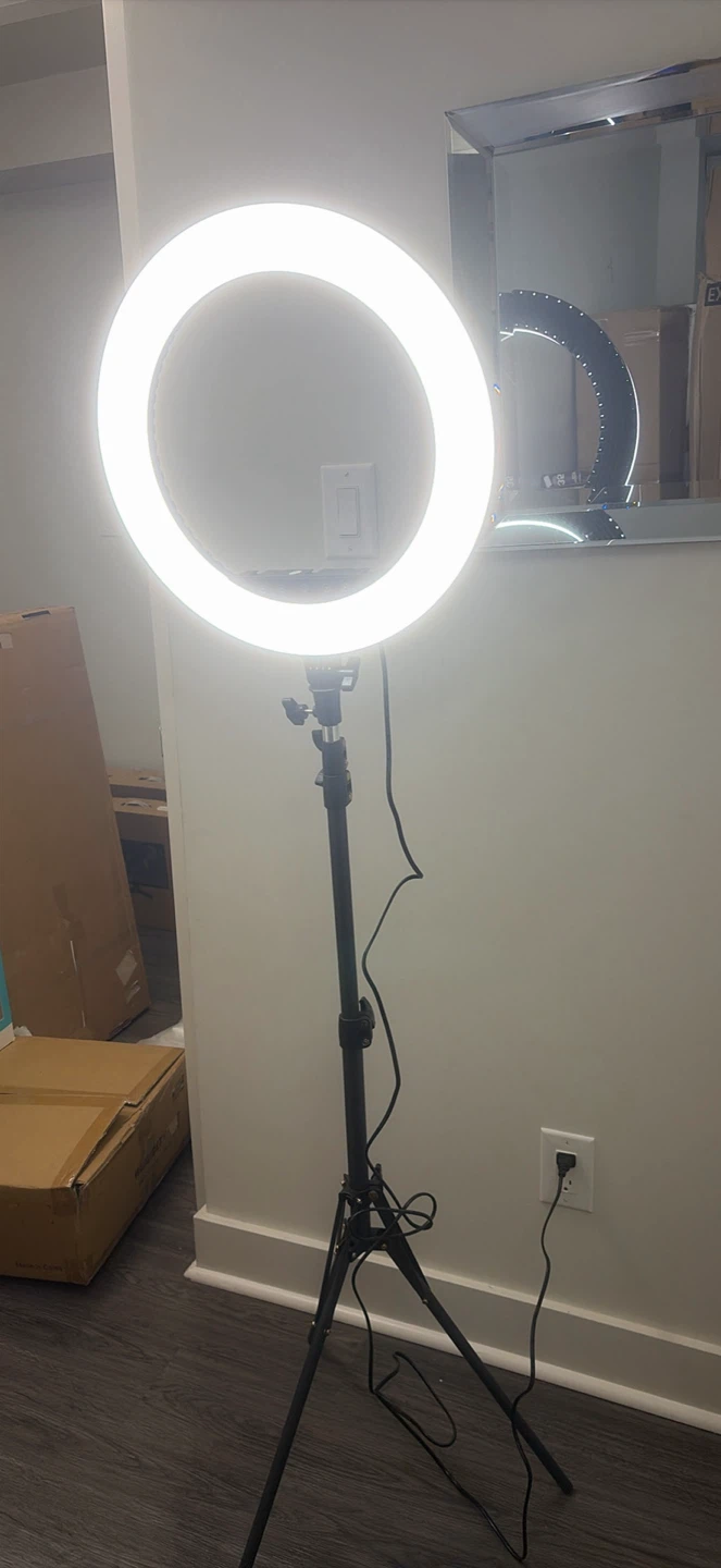 18 inch LED Ring Light with Tripod Stand and Remote - photo 2