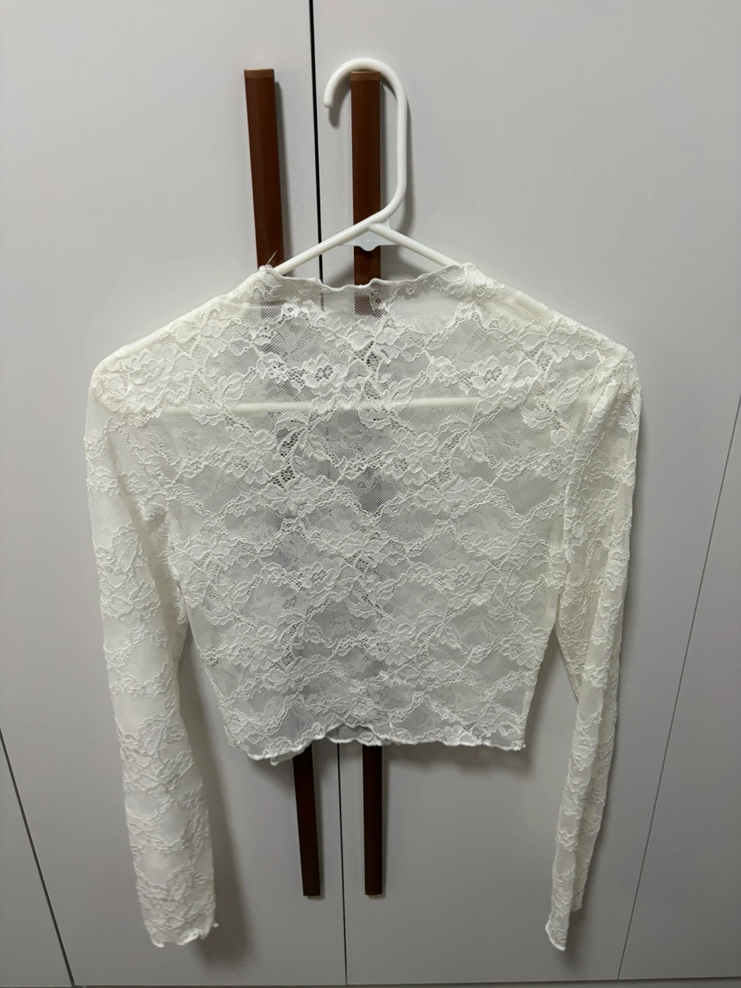 White Lace Bolero Top - photo 2