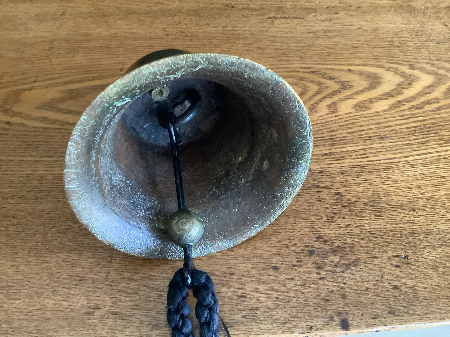 Vt Brass Nautical Wall Hanging Ship Bell w Wrought Iron Hanger 🐞 - photo 2