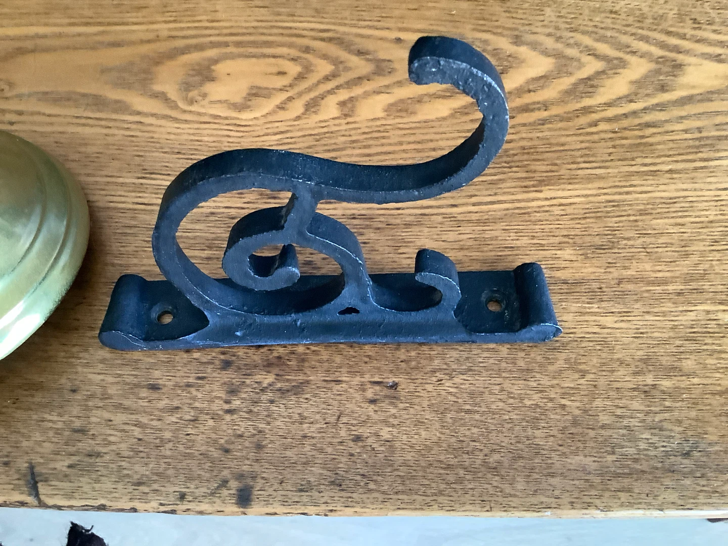 Vt Brass Nautical Wall Hanging Ship Bell w Wrought Iron Hanger 🐞 - photo 3