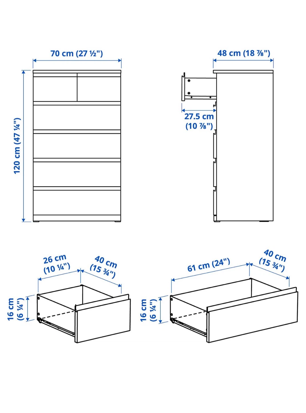 IKEA MALM 6-Drawer Dresser - photo 5